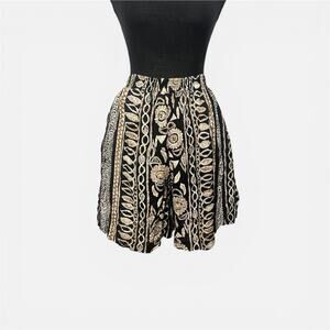 Vintage Style A. Paquette Tribal Print  Boho Festival Shorts